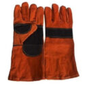 GUANTES CUERO CROMO NARANJA/NEGRO – STEELPRO