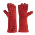 GUANTES CUERO CROMO ROJO – STEELPRO